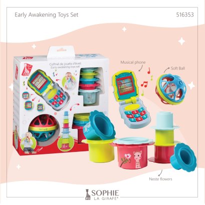 เซตของเล่นเสริมพัฒนาการโซฟี แบบเริ่มต้น Boxed Set  of Early Learning Toys Sophie La Girafe